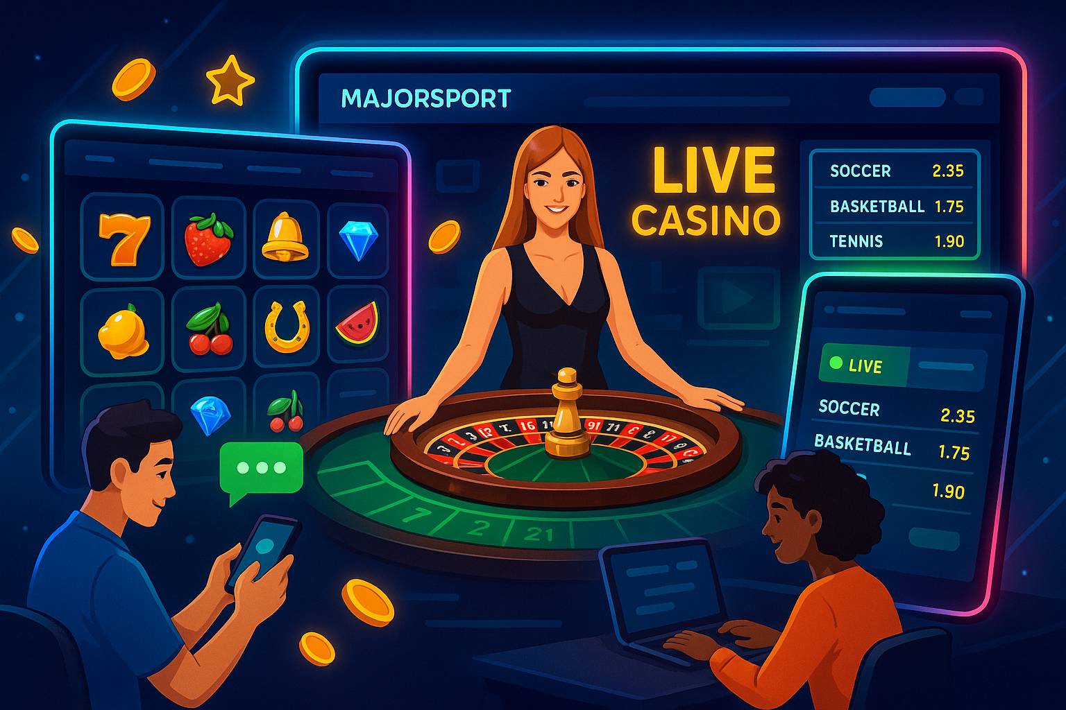 O MAJORSPORTLive Casino lança promoções regularmente